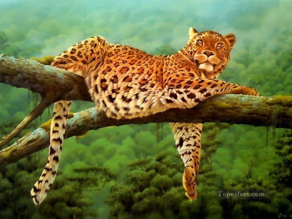 leopard 10 Oil Paintings